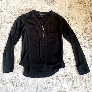 Express long-sleeved black blouse